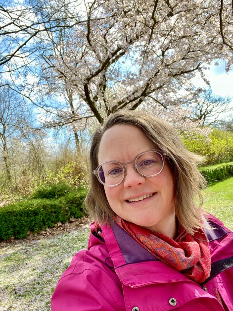 See Lorinda enjoying nature outside.